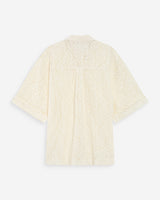 Chemise droite en dentelle ecru Vendel