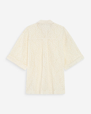 Chemise droite en dentelle ecru Vendel