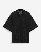 Chemise droite en dentelle noir Vendel