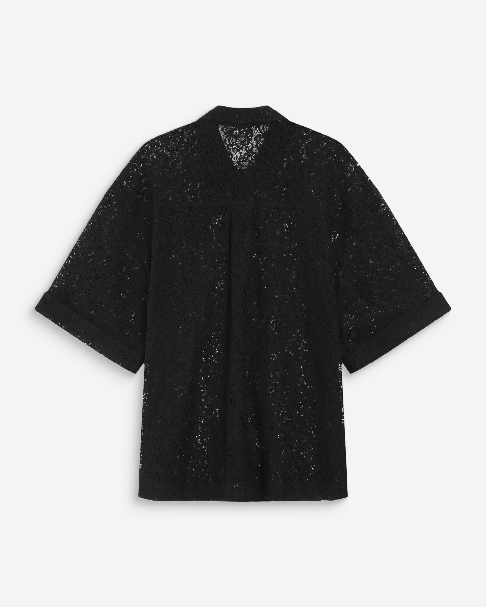 Chemise droite en dentelle noir Vendel