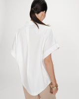 Blouse large en coton ivoire Versigny