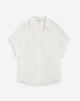 Blouse large en coton ivoire Versigny