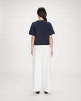 Top oversize à message marine Voss