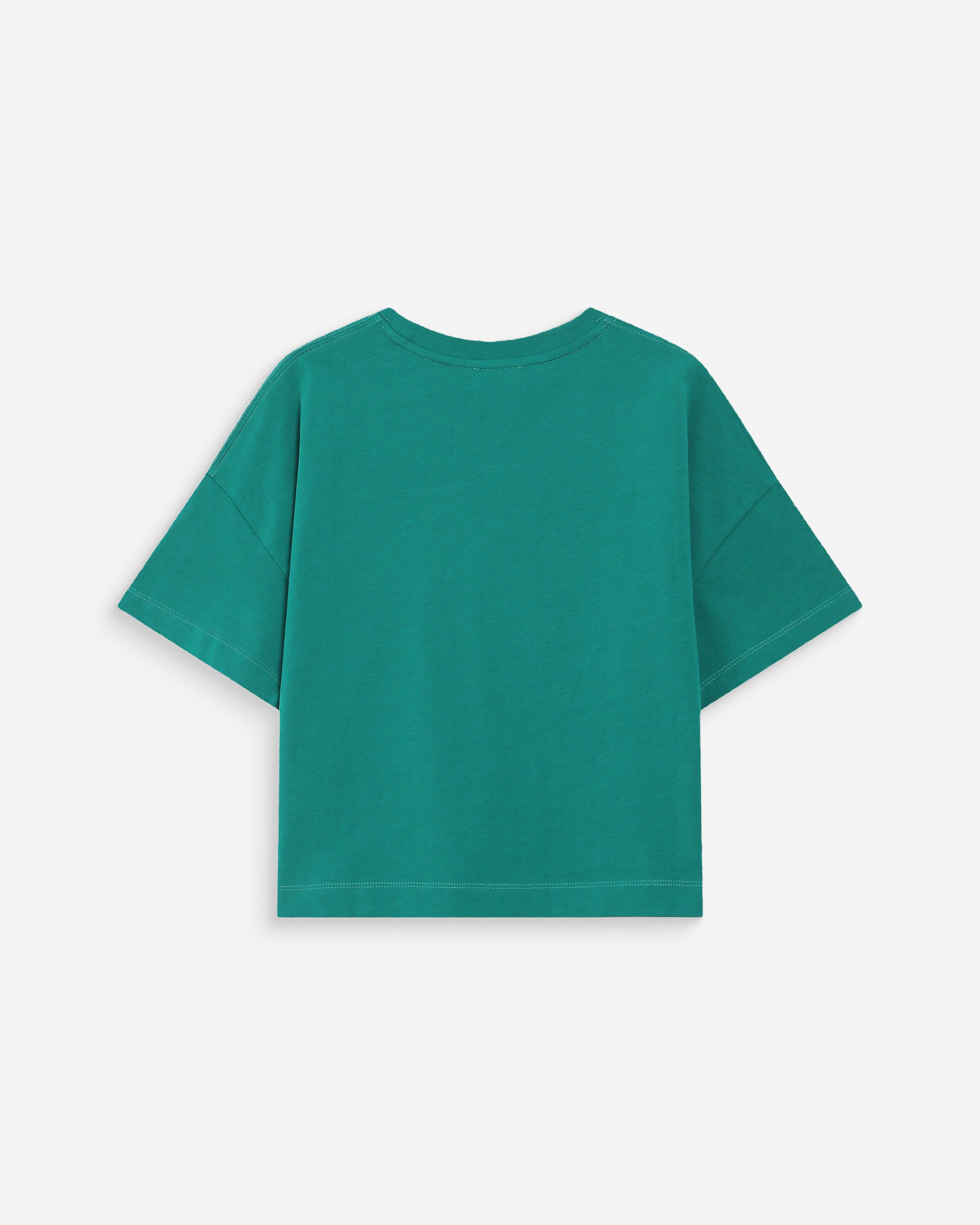Top oversize en coton message imprimé vert Voss