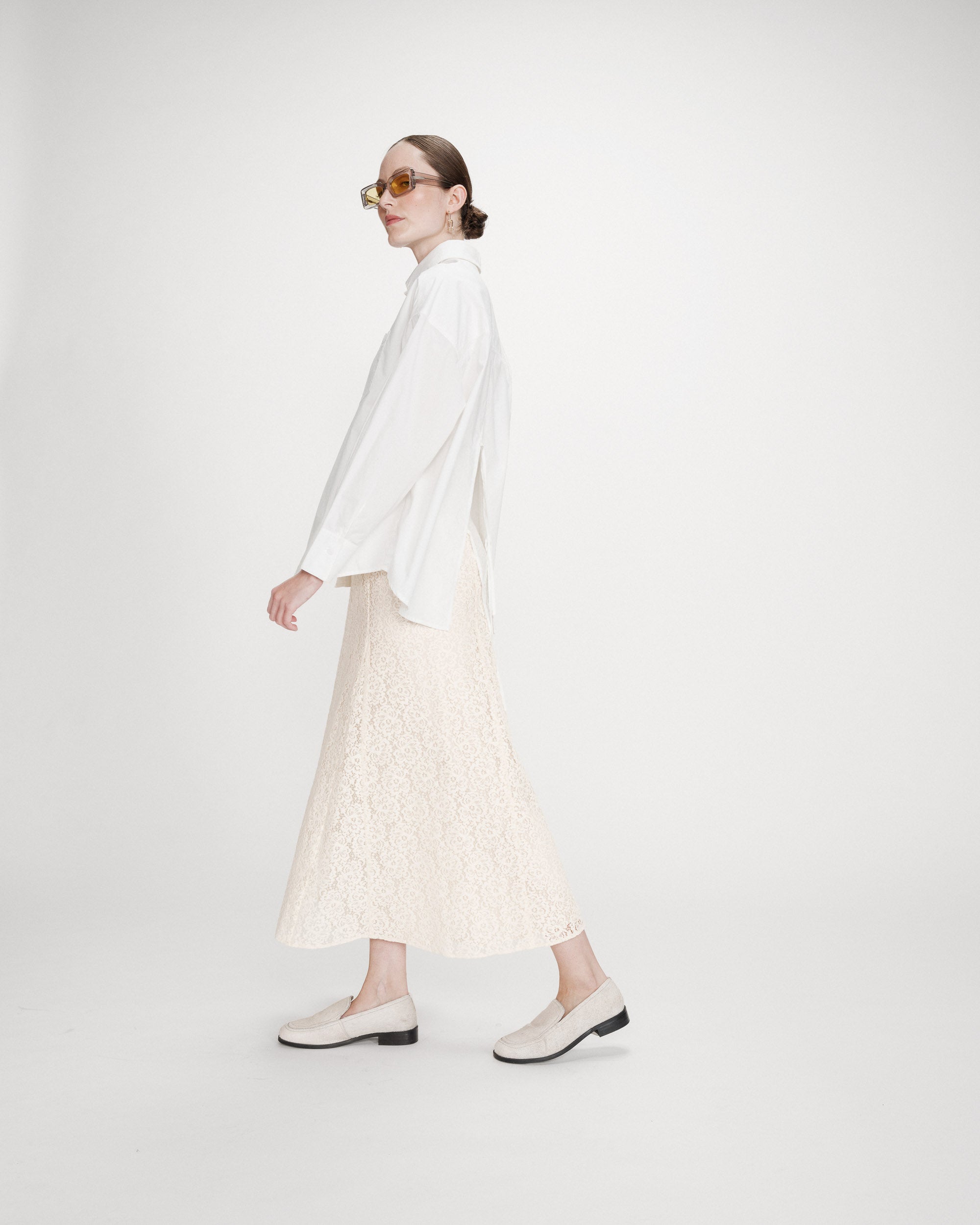 Oversized sleeved shirt ivoire Valerie