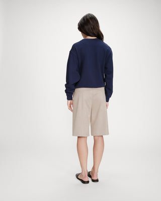 Sweatshirt avec boutons marine Vonan