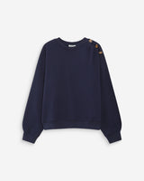 Sweatshirt avec boutons marine Vonan