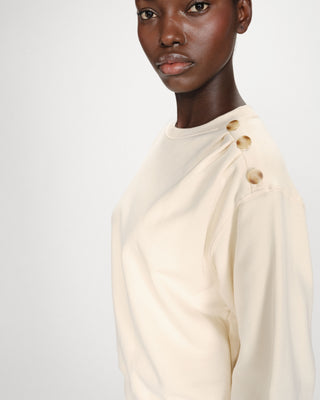 Sweatshirt avec boutons vanille Vonan