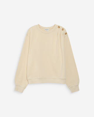 Sweatshirt avec boutons vanille Vonan