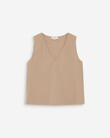 Top sans manches col V sable Vagabond