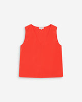 Top en coton sans manches col V sanguine Vagabond