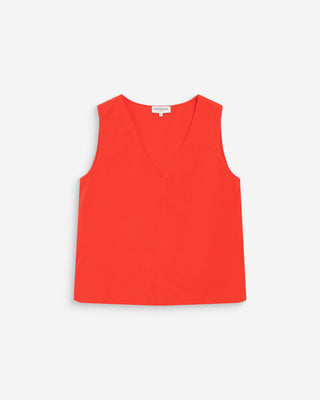 Top en coton sans manches col V sanguine Vagabond