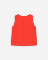 Top en coton sans manches col V sanguine Vagabond