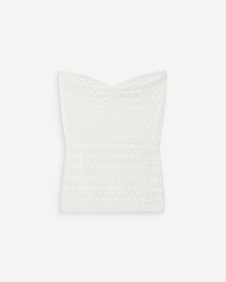 Top bustier en maille ecru Valazzio