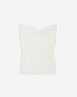 Top bustier de punto ecru Valazzio