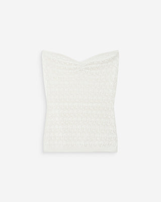 Top bustier de punto ecru Valazzio