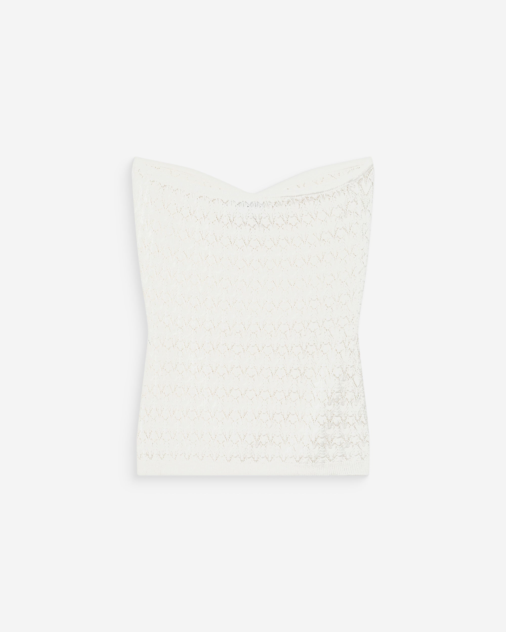 Top bustier en maille ecru Valazzio