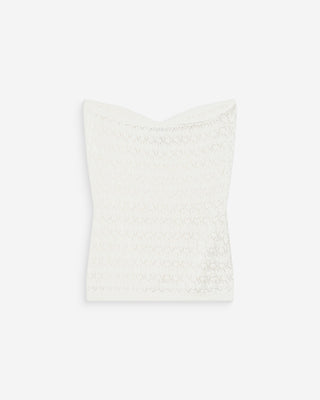 Top bustier en maille ecru Valazzio