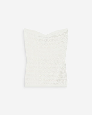 Top bustier de punto ecru Valazzio