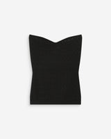Top bustier en maille noir Valazzio