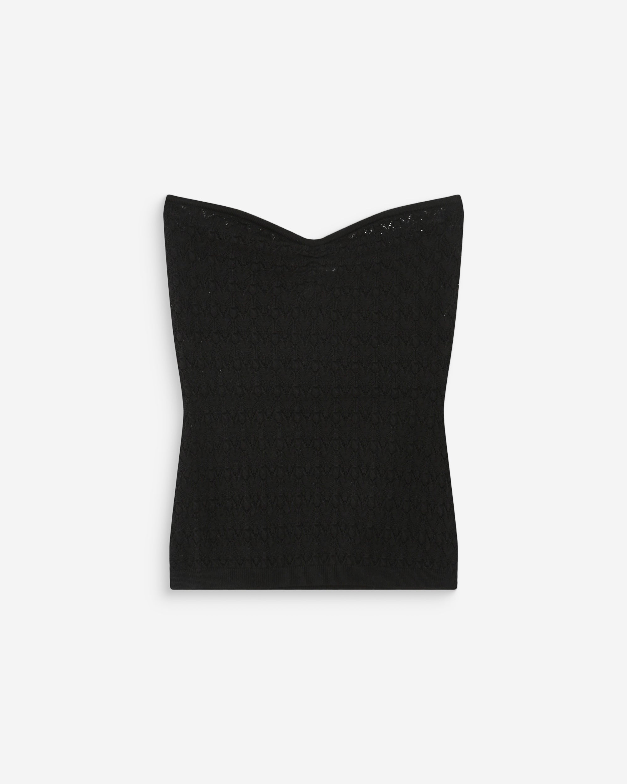 Top bustier en maille noir Valazzio