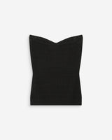 Top bustier en maille noir Valazzio