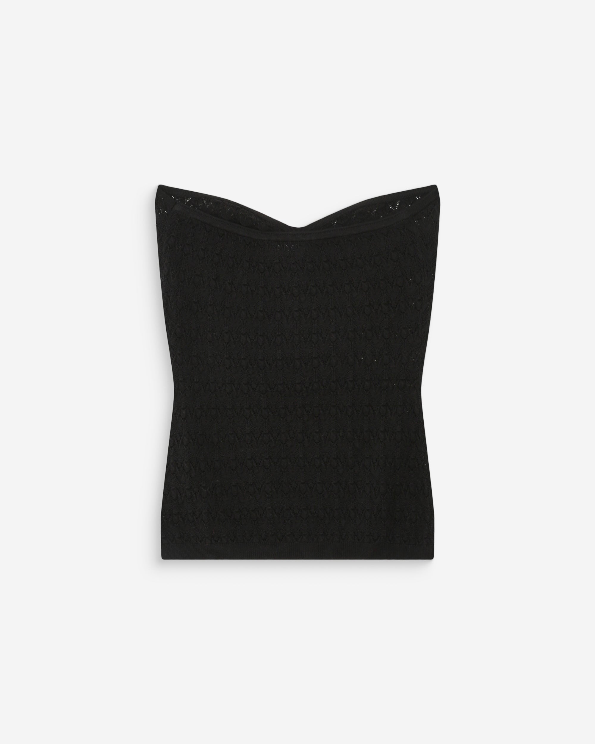 Top bustier en maille noir Valazzio