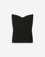 Top bustier de punto noir Valazzio