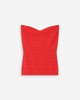 Top bustier en maille sanguine Valazzio