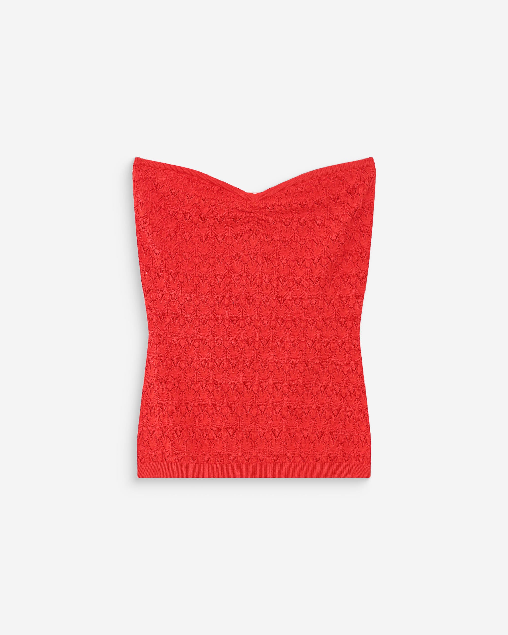 Top bustier en maille sanguine Valazzio