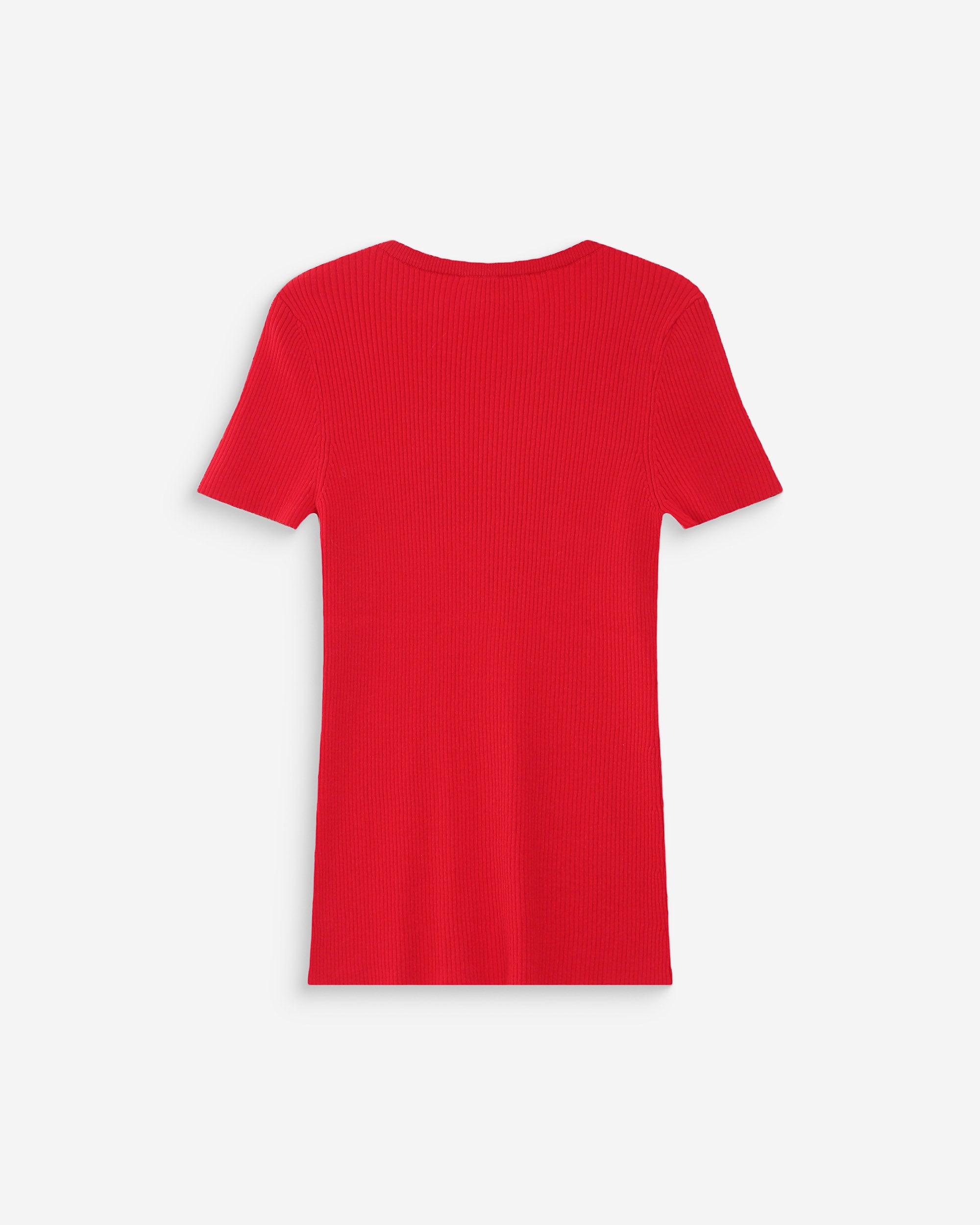 Jersey de punto fino ajustado mangas cortas rouge Vendredi