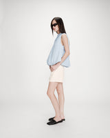 Top ballon en popeline bleuet Vanya