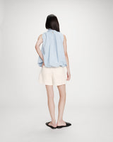 Top ballon en popeline bleuet Vanya