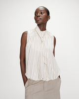 Top ballon en popeline vanille Vanya