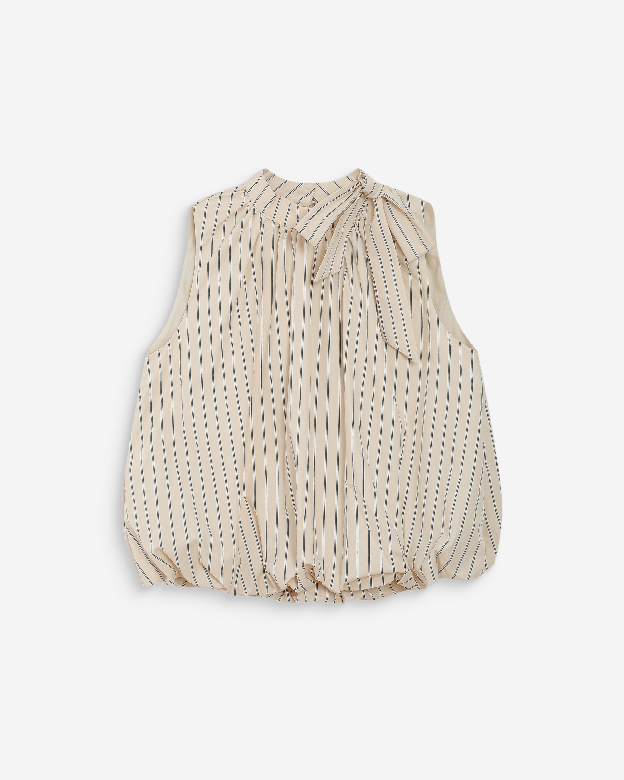 Top ballon en popeline vanille Vanya