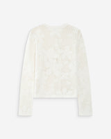 Cardigan en maille ajourée ecru Velasquez