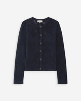 Cardigan maille ajourée marine Velasquez