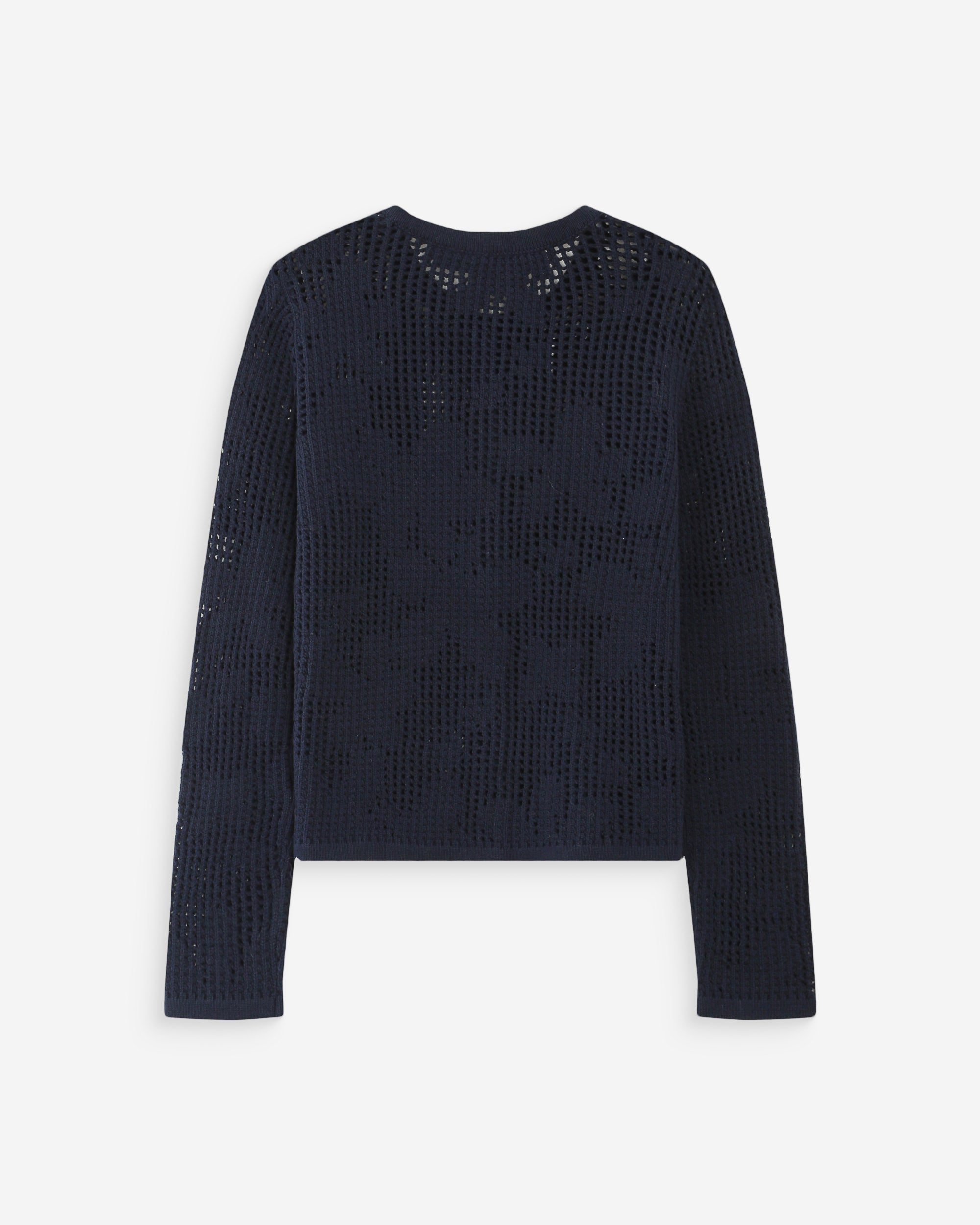 Cardigan maille ajourée marine Velasquez