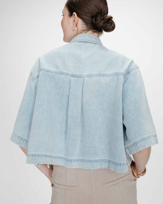 Chemise oversize en denim skyblue Vita