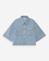 Chemise oversize en denim skyblue Vita