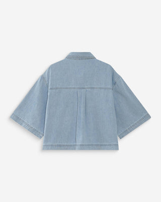 Chemise oversize en denim skyblue Vita