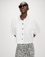 Chemise oversize en denim white Vita