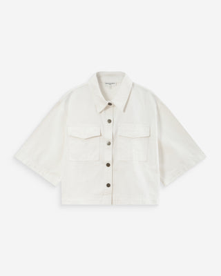 Chemise oversize en denim white Vita