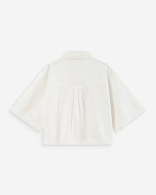 Chemise oversize en denim white Vita