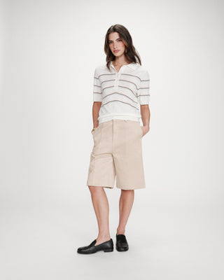 Polo à rayures ecru Veracruz