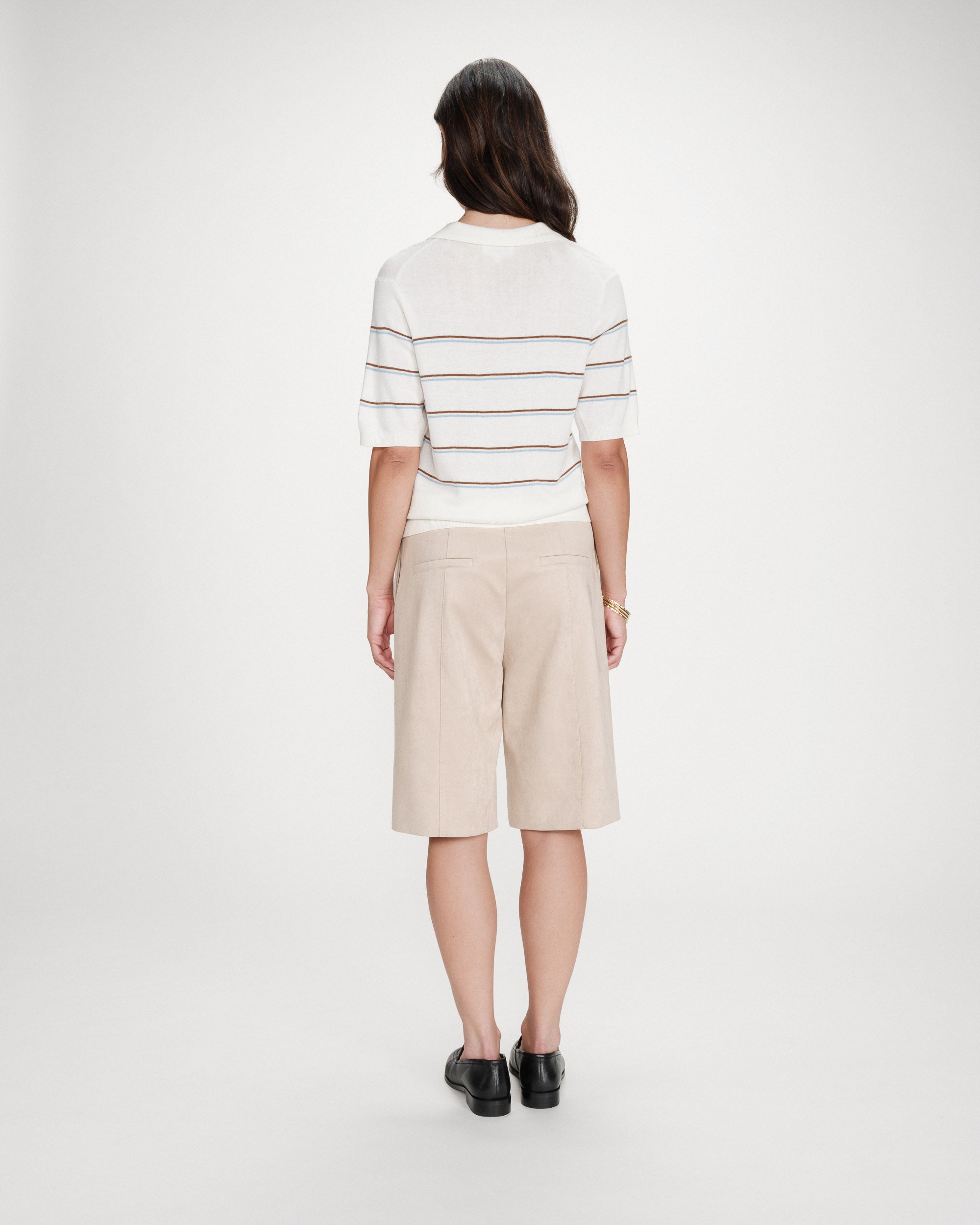 Polo à rayures ecru Veracruz