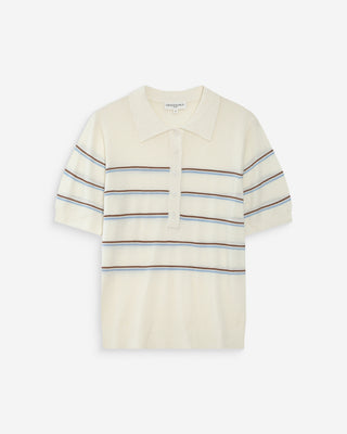 Polo à rayures ecru Veracruz