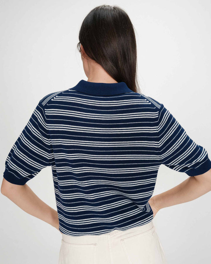 Polo à rayures marine Veracruz