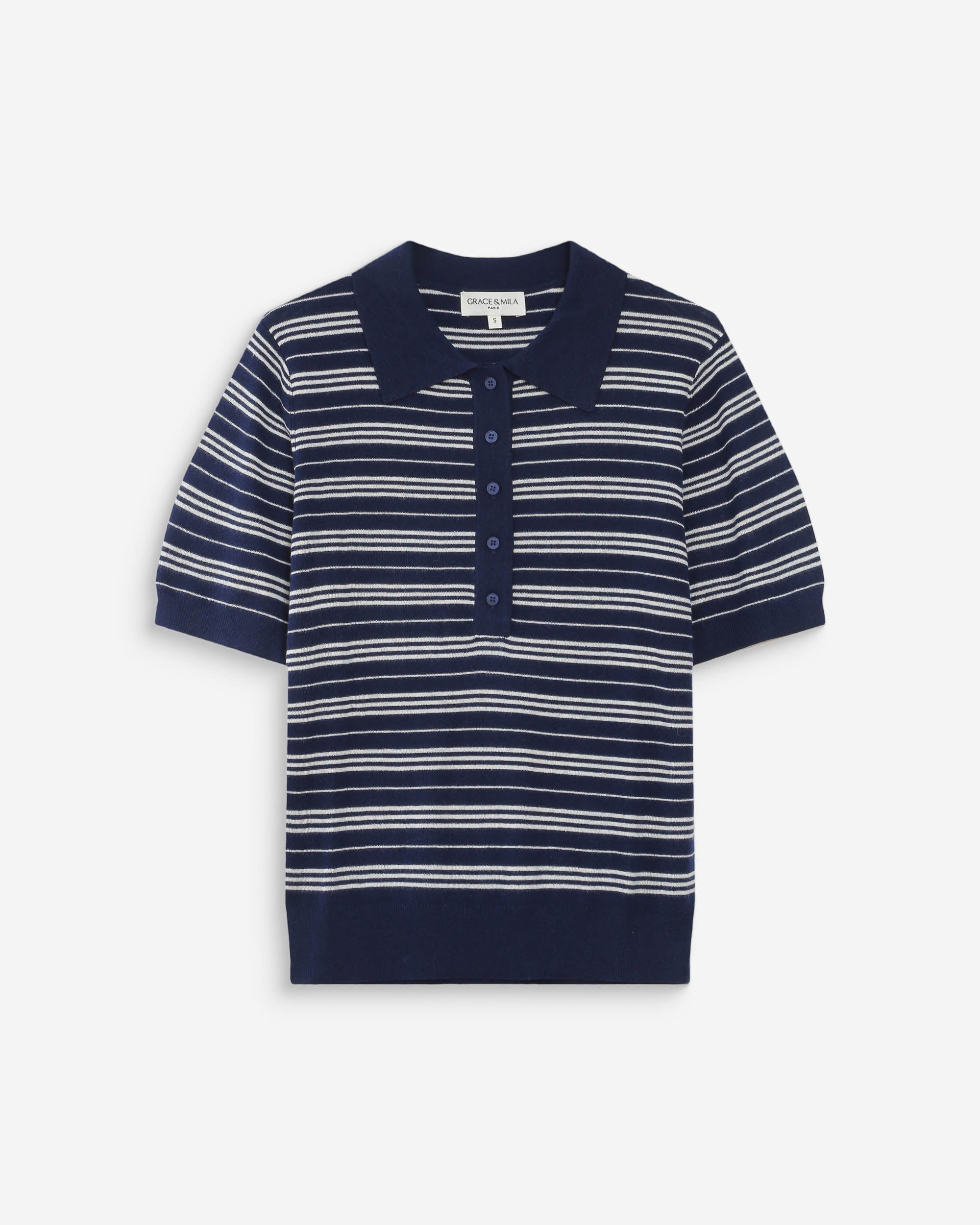 Polo à rayures marine Veracruz