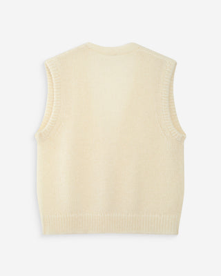 Cardigan laine et mohair ecru Vicomte